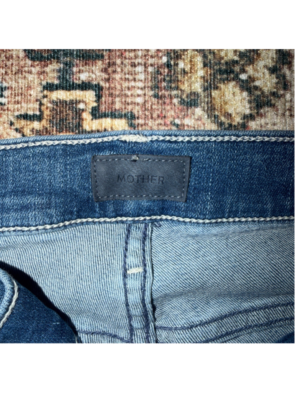 Women's MOTHER The Mid Rise Dazzler Ankle Jeans, Size 29, Blue - Picture 2 of 5